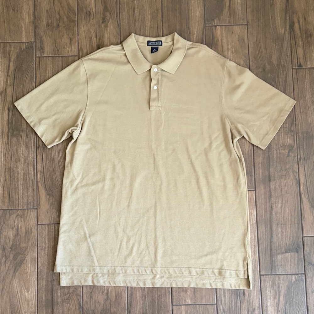 Lands' End Men's Tan Polo Shirt